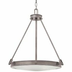 Hinkley Collier 21 1/2" Wide Antique Nickel Foyer Pendant -Lighting Sales Shop hinkley collier 21 and one half inch wide antique nickel foyer pendant 45e21