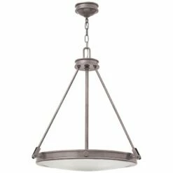 Hinkley Collier 21 1/2" Wide Antique Nickel Foyer Pendant -Lighting Sales Shop hinkley collier 21 and one half inch wide antique nickel foyer pendant 45e21views3