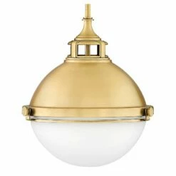 Hinkley Fletcher 13 1/2" Wide Satin Brass Pendant Light 7 Hinkley Fletcher 13 1/2" Wide Satin Brass Pendant Light -Lighting Sales Shop hinkley fletcher 13 and one half inch wide satin brass pendant light 66h31views1