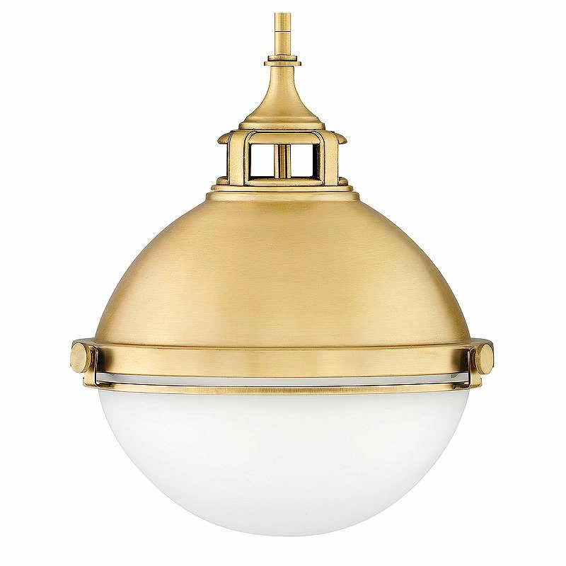 Hinkley Fletcher 13 1/2" Wide Satin Brass Pendant Light 5 Hinkley Fletcher 13 1/2" Wide Satin Brass Pendant Light - Image 3