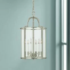 Hinkley Gentry 14" Wide Polished Nickel 6-Light Pendant