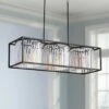 Hinkley Giada 38" Wide Black Crystal 3-Light Island Pendant