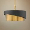 Hinkley Gigi 21" Wide Heritage Brass And Satin Black Finish Pendant -Lighting Sales Shop hinkley gigi 21 inch wide heritage brass and satin black finish pendant 24x22cropped