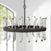 Hinkley Revel 28" Wide Black And Crystal Pendant Light -Lighting Sales Shop hinkley revel 28 inch wide black and crystal pendant light 86m99cropped