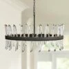 Hinkley Revel 36 1/4" Wide Black And Crystal Pendant Light