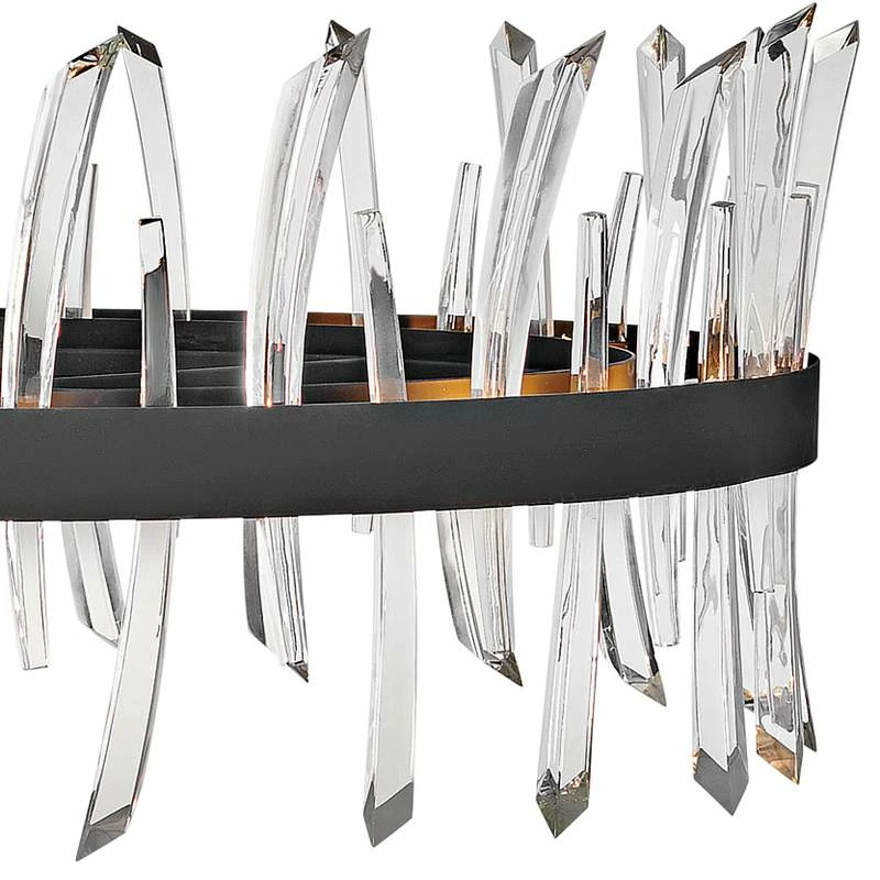 Hinkley Revel 36 1/4" Wide Black And Crystal Pendant Light 5 Hinkley Revel 36 1/4" Wide Black And Crystal Pendant Light - Image 3