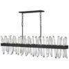Hinkley Revel 55 1/2" Wide Black And Crystal Island Pendant -Lighting Sales Shop hinkley revel 55 and one half inch wide black and crystal island pendant 86n05