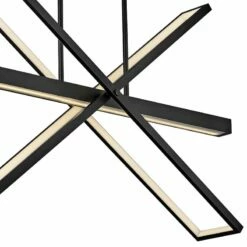 Hinkley Tangent 36" Wide Black 4-Light LED Pendant Light 8 Hinkley Tangent 36" Wide Black 4-Light LED Pendant Light -Lighting Sales Shop hinkley tangent 36 inch wide black 4 light led pendant light 86n09views1