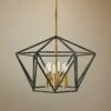 Hinkley Theory 24.3" Wide Black And Brass Geometric Modern Chandelier -Lighting Sales Shop hinkley theory 24 3 inch wide black and brass geometric modern chandelier 11j16cropped
