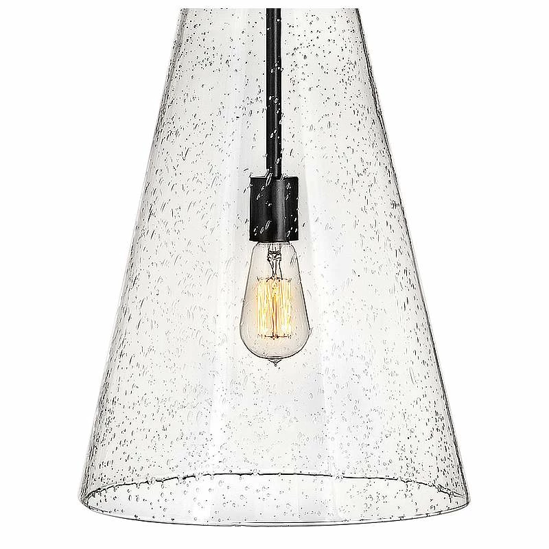Hinkley Vance 13" Wide Satin Black And Glass Pendant Light 5 Hinkley Vance 13" Wide Satin Black And Glass Pendant Light - Image 3