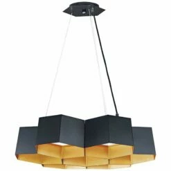 Maxim Honeycomb 22 1/2" Wide Black Gold 7-Light LED Pendant Light 6 Maxim Honeycomb 22 1/2" Wide Black Gold 7-Light LED Pendant Light -Lighting Sales Shop honeycomb 22 and one half inch wide black gold 7 light led pendant light 75g87