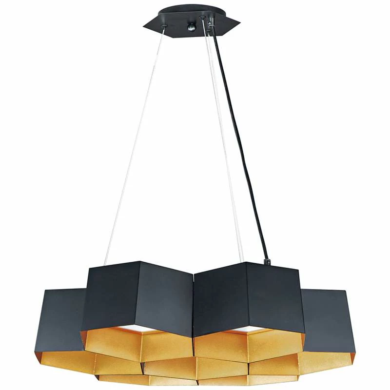 Maxim Honeycomb 22 1/2" Wide Black Gold 7-Light LED Pendant Light 4 Maxim Honeycomb 22 1/2" Wide Black Gold 7-Light LED Pendant Light - Image 2