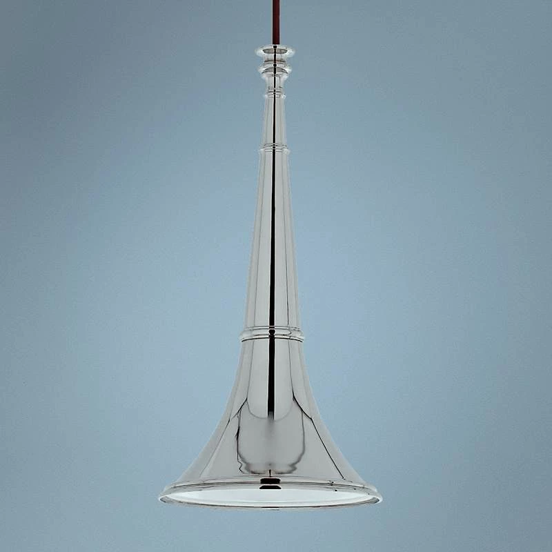 Horn 6 3/4" Wide Polished Nickel Mini Pendant Light 3 Horn 6 3/4" Wide Polished Nickel Mini Pendant Light
