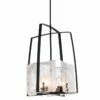 Hubbardton Forge Arc 18.7" Wide Black Pendant With White Swirl Glass -Lighting Sales Shop hubbardton forge arc 18 7 inch wide black pendant with white swirl glass 378v2