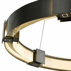 Hubbardton Forge Aura Pendant 28.9" Dark Smoke Glass Ring Pendant -Lighting Sales Shop hubbardton forge aura pendant 28 9 inch dark smoke glass ring pendant 751t2views1