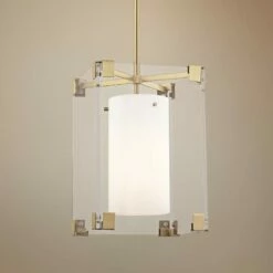 Hudson Valley Achilles 13" Wide Aged Brass Pendant Light