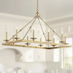 Hudson Valley Allendale 44 1/2"W Brass 10-Light Chandelier
