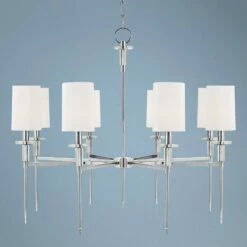 Hudson Valley Amherst 32" Wide Polished Nickel Chandelier