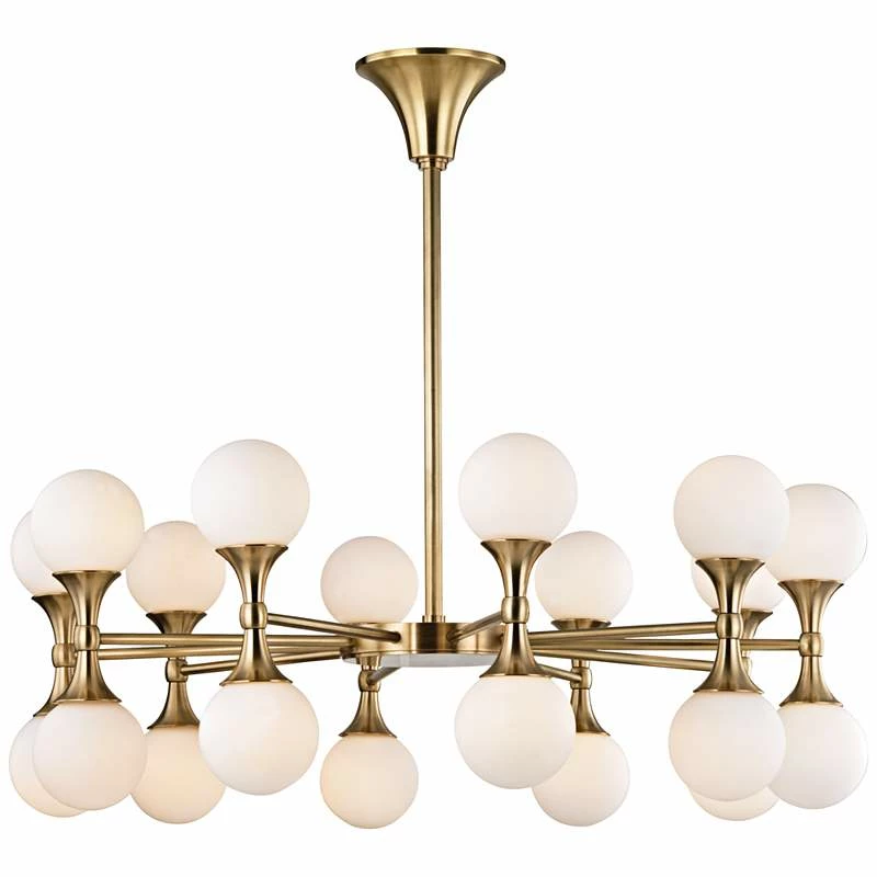 Hudson Valley Astoria 36" Wide Aged Brass LED Chandelier 4 Hudson Valley Astoria 36" Wide Aged Brass LED Chandelier - Image 2