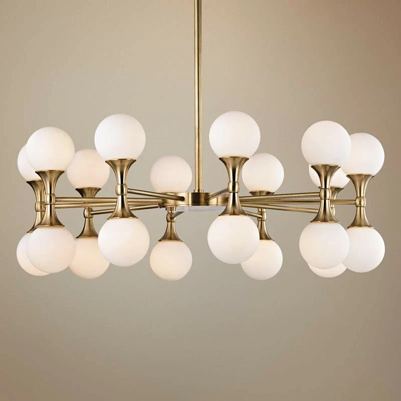 Hudson Valley Astoria 36" Wide Aged Brass LED Chandelier 3 Hudson Valley Astoria 36" Wide Aged Brass LED Chandelier