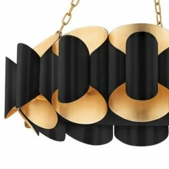 Hudson Valley Banks 34 1/2"W Gold Leaf And Black Chandelier -Lighting Sales Shop hudson valley banks 34 and one half inchw gold leaf and black chandelier 291e0views1