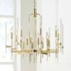 Hudson Valley Bari 30" Wide Aged Brass Glass Chandelier -Lighting Sales Shop hudson valley bari 30 inch wide aged brass glass chandelier 85j89cropped