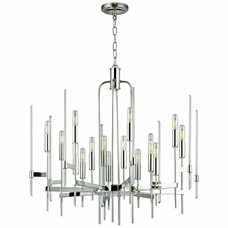 Hudson Valley Bari 30" Wide Polished Nickel Modern Chandelier 4 Hudson Valley Bari 30" Wide Polished Nickel Modern Chandelier - Image 2