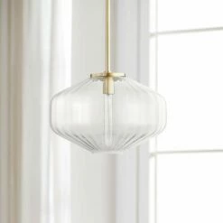 Hudson Valley Bennett 18" Wide Aged Brass Pendant Light