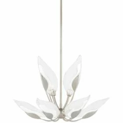 Hudson Valley Blossom 29" Wide Silver Leaf Chandelier 7 Hudson Valley Blossom 29" Wide Silver Leaf Chandelier -Lighting Sales Shop hudson valley blossom 29 inch wide silver leaf chandelier 326e0