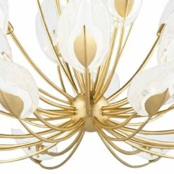 Hudson Valley Blossom 55" Wide Gold Leaf Chandelier -Lighting Sales Shop hudson valley blossom 55 inch wide gold leaf chandelier 333e0views2