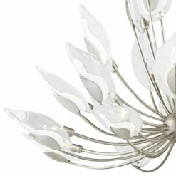 Hudson Valley Blossom 55" Wide Silver Leaf Chandelier -Lighting Sales Shop hudson valley blossom 55 inch wide silver leaf chandelier 336e0views1