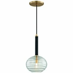 Hudson Valley Breton 8 1/2" Wide Aged Brass LED Mini Pendant -Lighting Sales Shop hudson valley breton 8 and one half inch wide aged brass led mini pendant 21h82views1