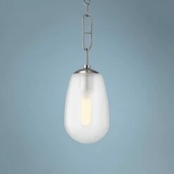 Hudson Valley Bruckner 6" Wide Polished Nickel Mini Pendant