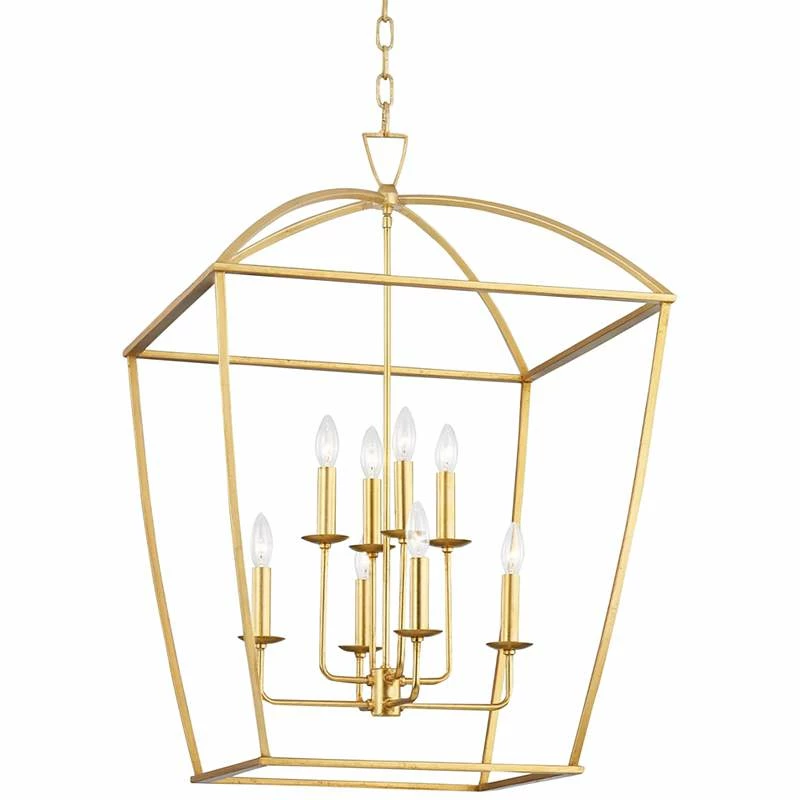 Hudson Valley Bryant 24" Wide Gold Leaf 8-Light Pendant 4 Hudson Valley Bryant 24" Wide Gold Leaf 8-Light Pendant - Image 2