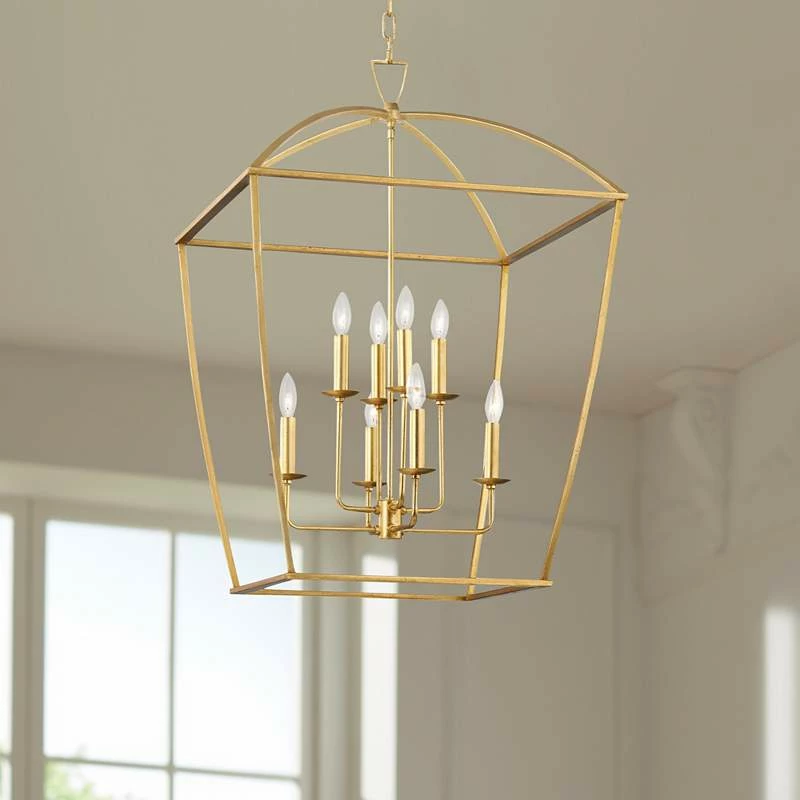 Hudson Valley Bryant 24" Wide Gold Leaf 8-Light Pendant 3 Hudson Valley Bryant 24" Wide Gold Leaf 8-Light Pendant