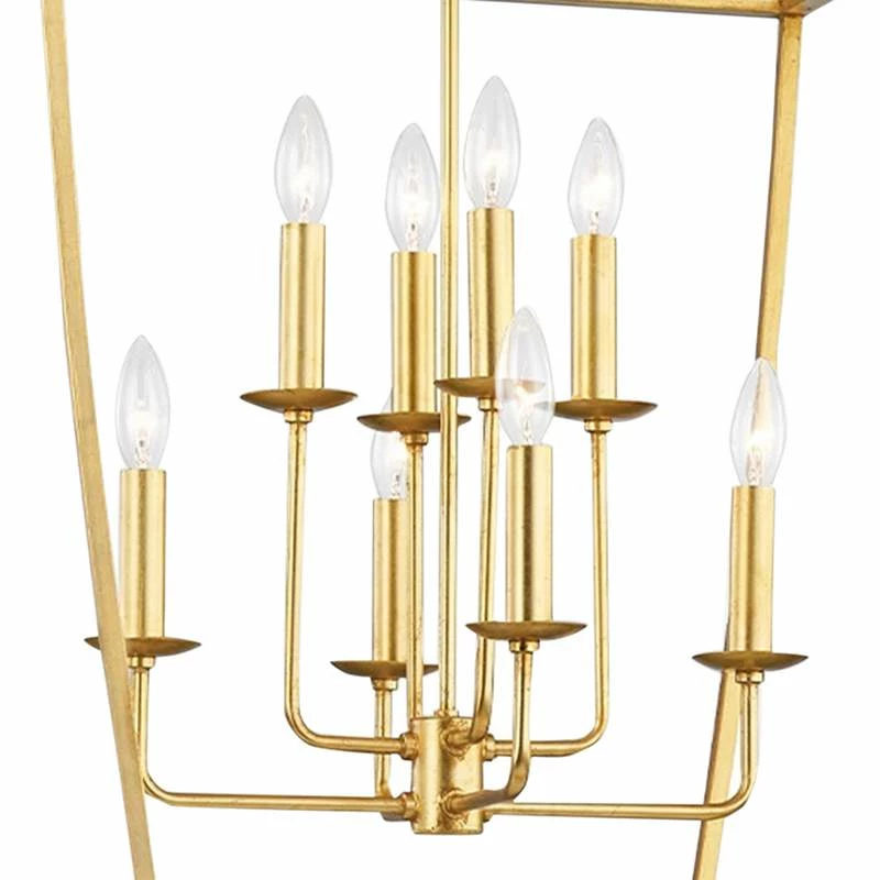 Hudson Valley Bryant 24" Wide Gold Leaf 8-Light Pendant 5 Hudson Valley Bryant 24" Wide Gold Leaf 8-Light Pendant - Image 3