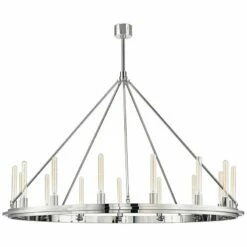 Hudson Valley Chambers 58" Wide Nickel 15-Light Chandelier