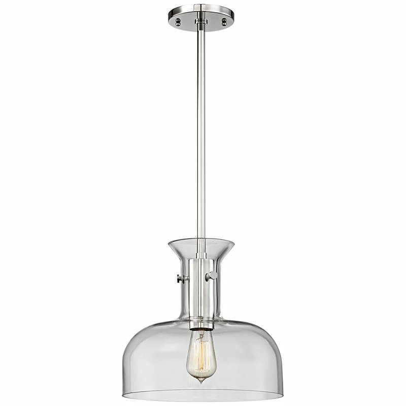 Hudson Valley Coffey 12" Wide Polished Nickel Pendant Light 4 Hudson Valley Coffey 12" Wide Polished Nickel Pendant Light - Image 2