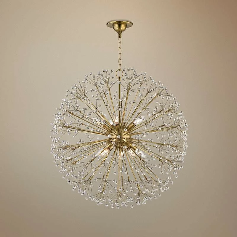 Hudson Valley Dunkirk 30" Wide Aged Brass Chandelier 3 Hudson Valley Dunkirk 30" Wide Aged Brass Chandelier