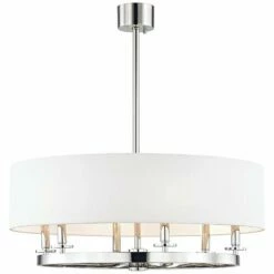 Hudson Valley Durham 30 1/2" Wide Nickel 6-Light Pendant