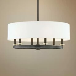Hudson Valley Durham 30 1/2" Wide Old Bronze 6-Light Pendant