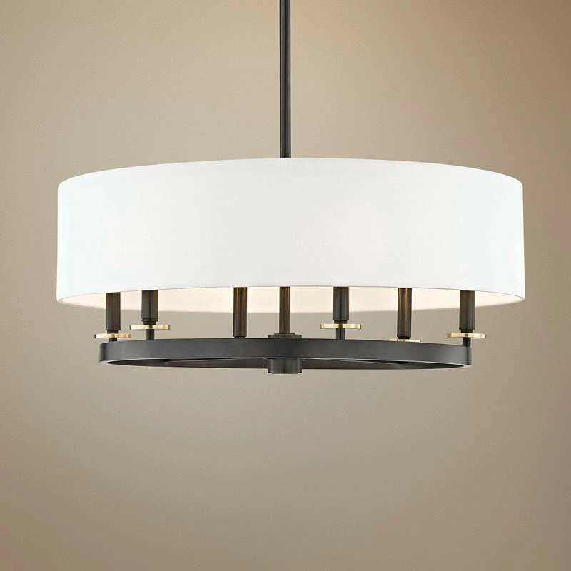 Hudson Valley Durham 30 1/2" Wide Old Bronze 6-Light Pendant 3 Hudson Valley Durham 30 1/2" Wide Old Bronze 6-Light Pendant