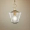 Hudson Valley Greene 8" Wide Aged Brass Mini Pendant -Lighting Sales Shop hudson valley greene 8 inch wide aged brass mini pendant 70c90cropped