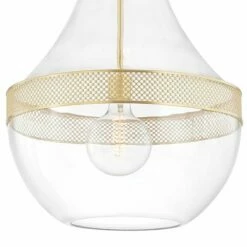Hudson Valley Hagen 17 1/2" Wide Aged Brass Pendant Light -Lighting Sales Shop hudson valley hagen 17 and one half inch wide aged brass pendant light 97x62views1