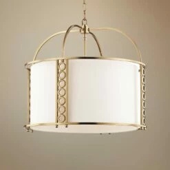 Hudson Valley Infinity 24" Wide Aged Brass Pendant Light