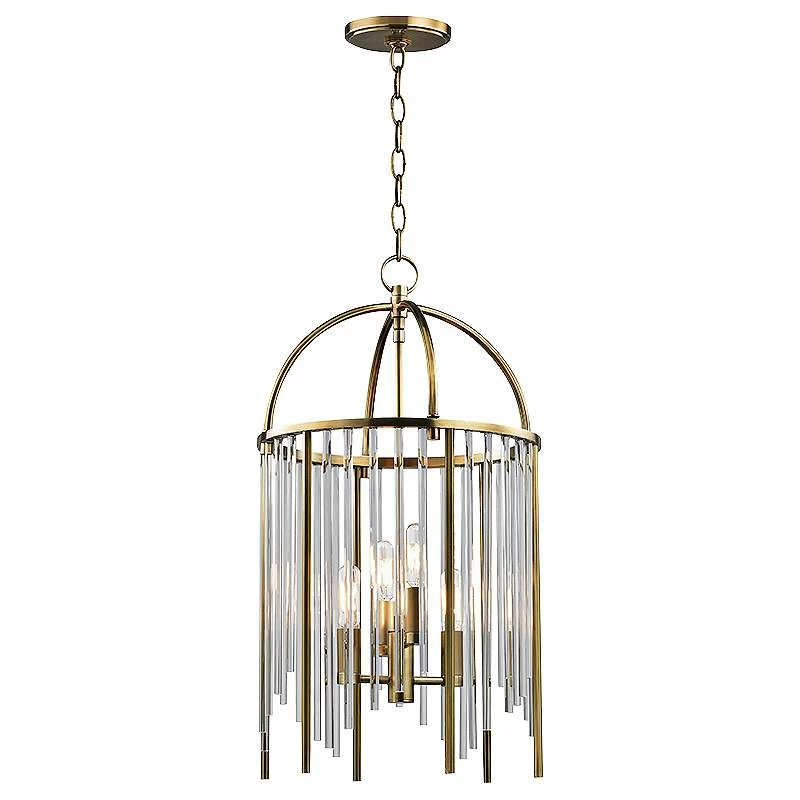 Hudson Valley Lewis 13" Wide Aged Brass Pendant 4 Hudson Valley Lewis 13" Wide Aged Brass Pendant - Image 2