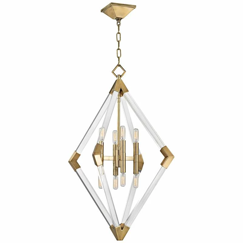 Hudson Valley Lyons 23 1/2" Wide Aged Brass Pendant Light 4 Hudson Valley Lyons 23 1/2" Wide Aged Brass Pendant Light - Image 2