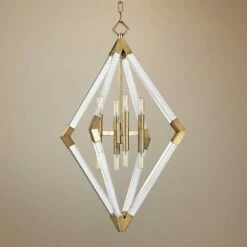Hudson Valley Lyons 23 1/2" Wide Aged Brass Pendant Light