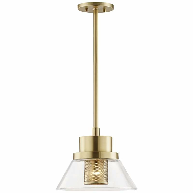 Hudson Valley Paoli 12" Wide Aged Brass Mini Pendant 4 Hudson Valley Paoli 12" Wide Aged Brass Mini Pendant - Image 2