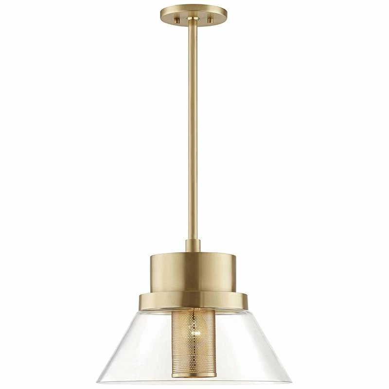 Hudson Valley Paoli 15 3/4" Wide Aged Brass Pendant Light 4 Hudson Valley Paoli 15 3/4" Wide Aged Brass Pendant Light - Image 2